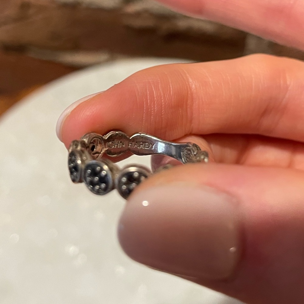 John Hardy Silver and Black Ring - Picture 2 of 6